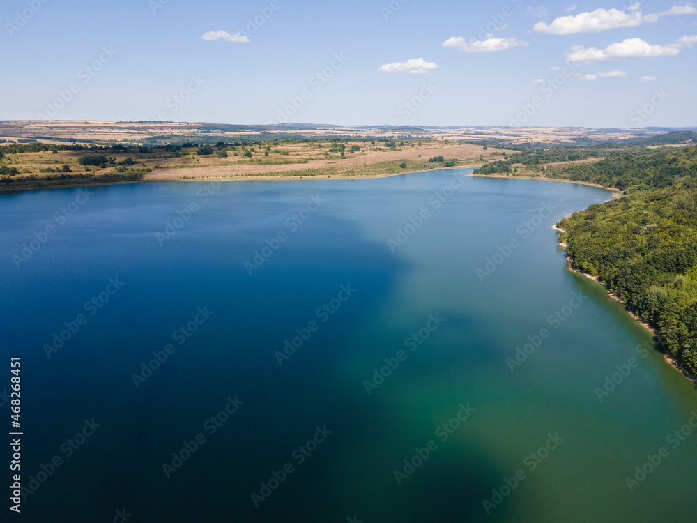 Aerial view of Krapets Reservoir, Bulgaria