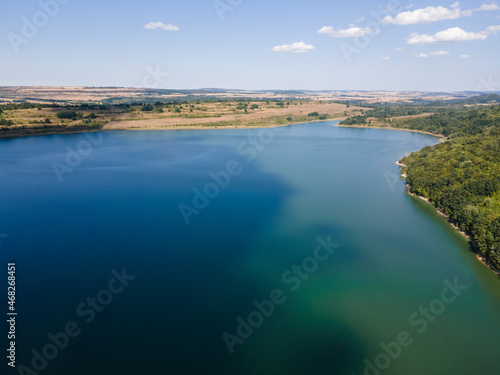 Aerial view of Krapets Reservoir, Bulgaria © Stoyan Haytov