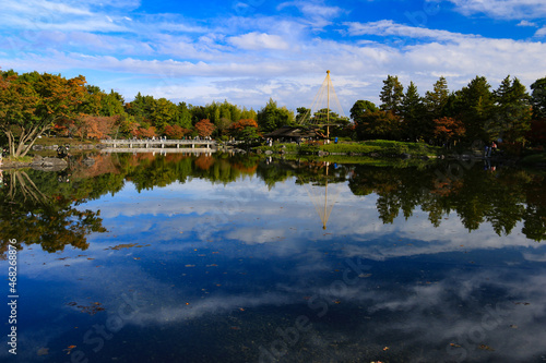 昭和記念公園の秋 紅葉の日本庭園 立川市
