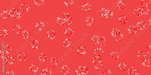 Light red, yellow vector template with circles.