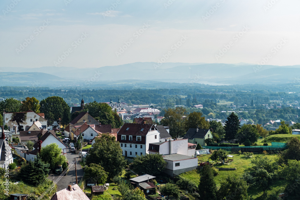 panorama ot the Krupka city in western bohemia