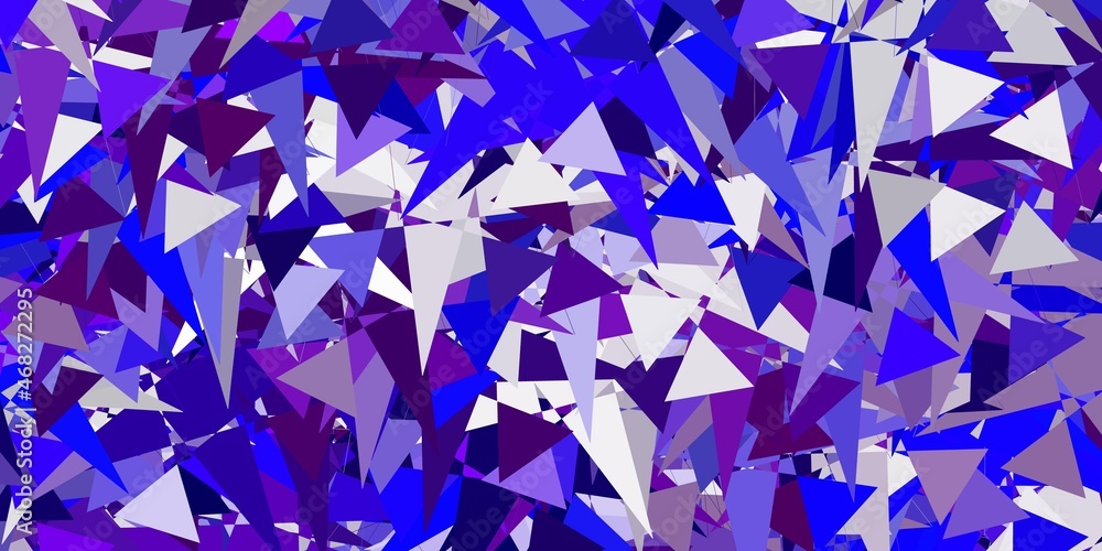 Light Pink, Blue vector layout with triangle forms.