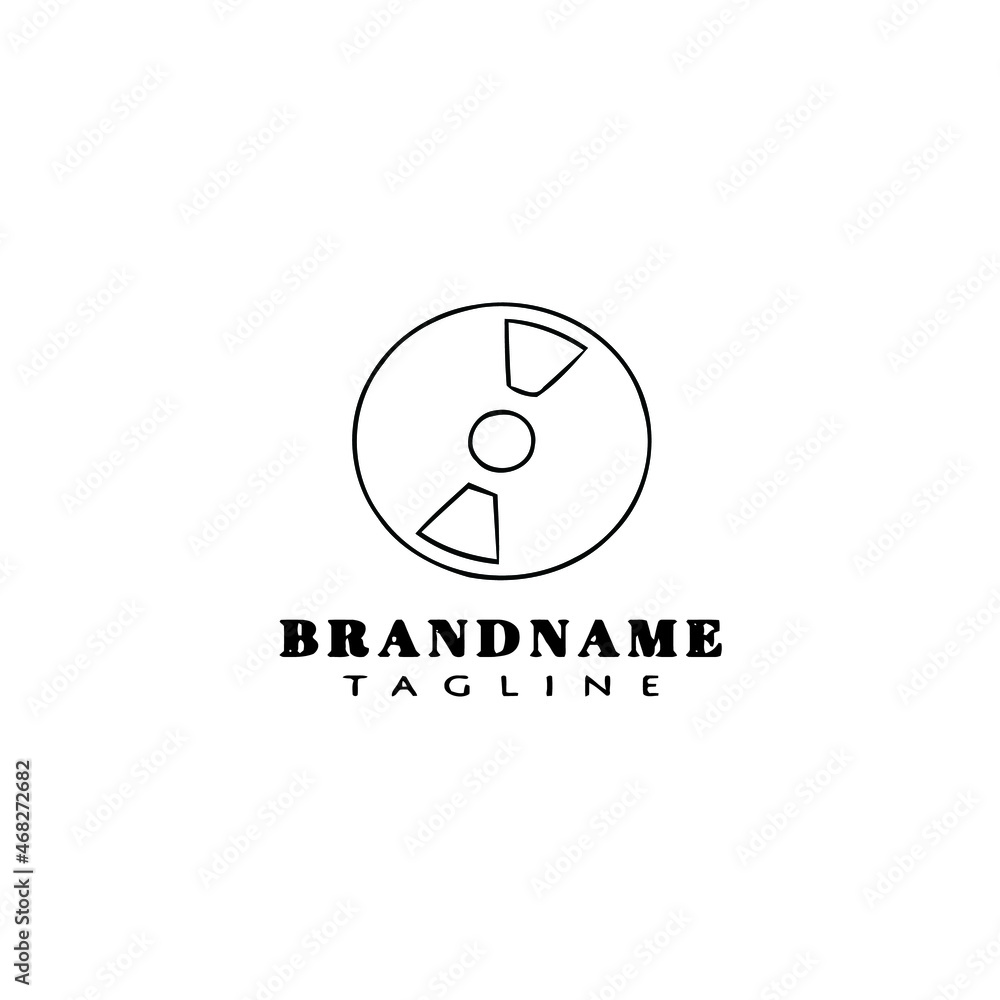 disk logo cartoon icon design template black isolated vector illustration disk logo cartoon icon design template black isolated vector illustration