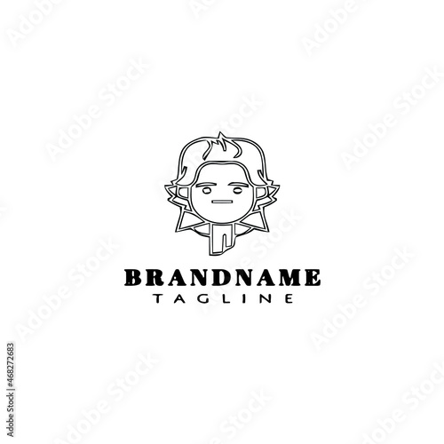 composer logo cartoon icon design template black isolated illustration