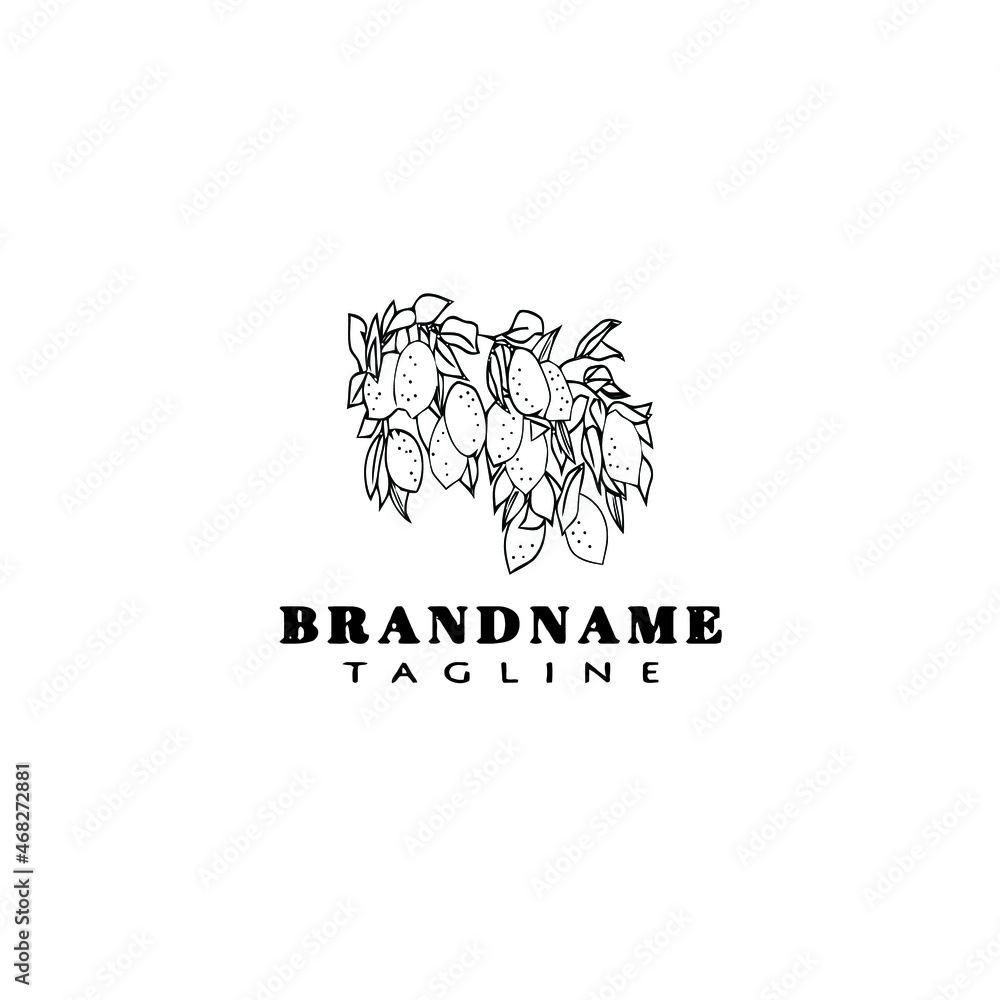 Obraz premium mango logo template icon vector illustration