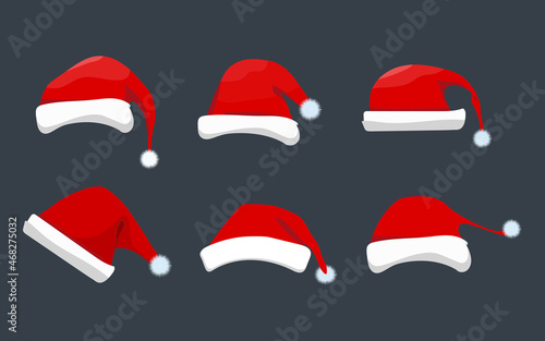 Christmas Santa clause hat collection - red Christmas png hat Santa clause 