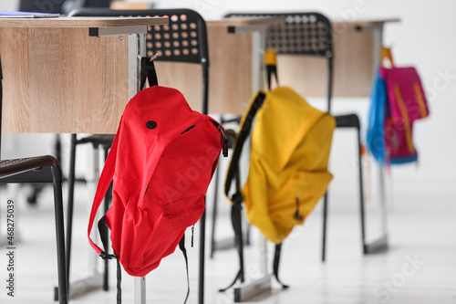 Interior of classroom prepa...