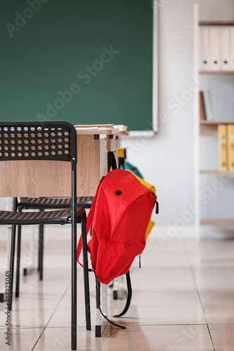 Interior of classroom prepa...