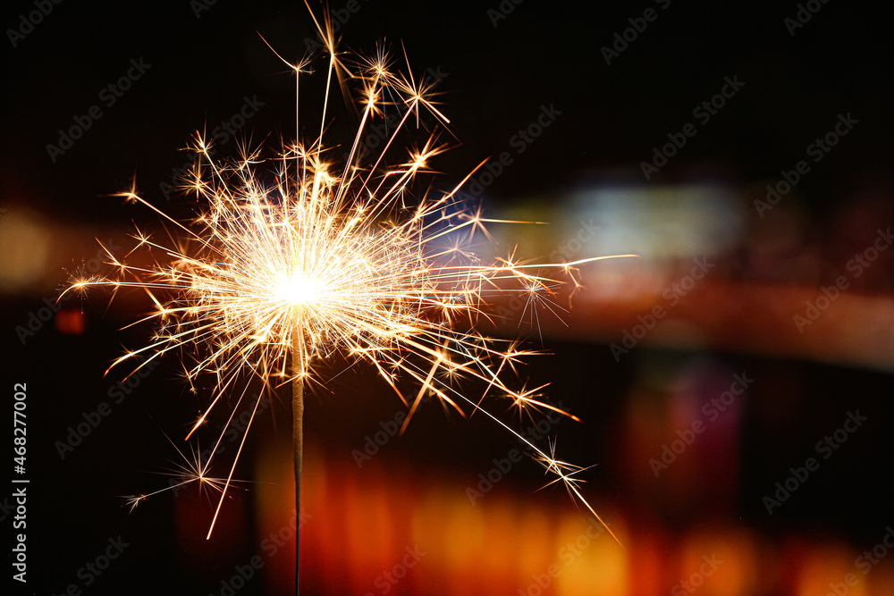 Beautiful sparkler at night city Beautiful sparkler at night city