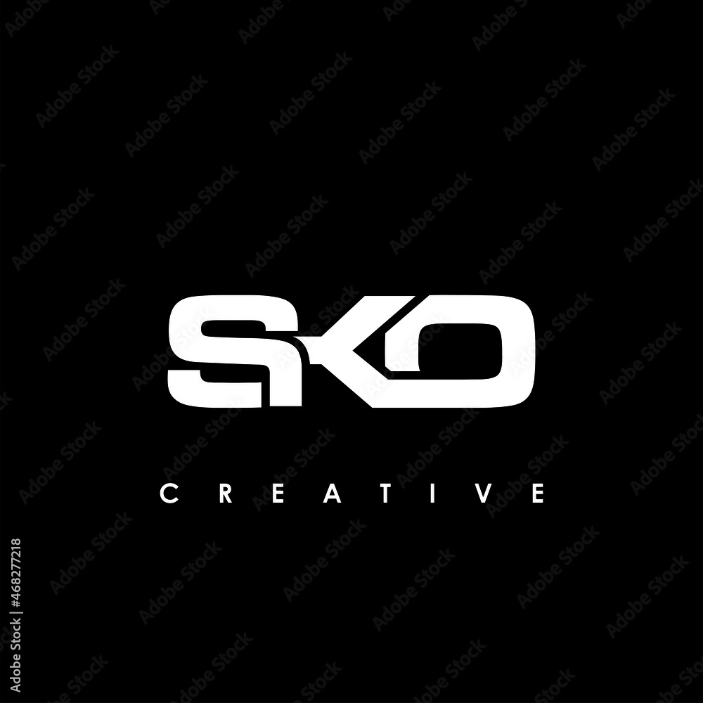SKO Letter Initial Logo Design Template Vector Illustration - obrazy, fototapety, plakaty 