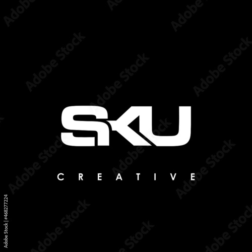 SKU Letter Initial Logo Design Template Vector Illustration
