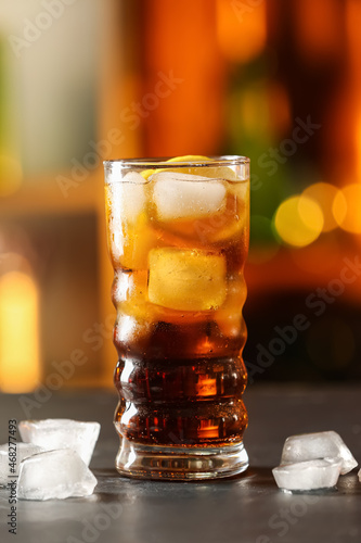 Refreshing dark soda drink ...