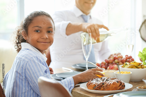Thanksgiving Day. Smiling g...