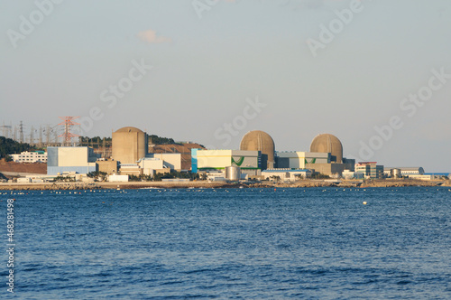 A panoramic view of a nuclear power plant in Korea. photo