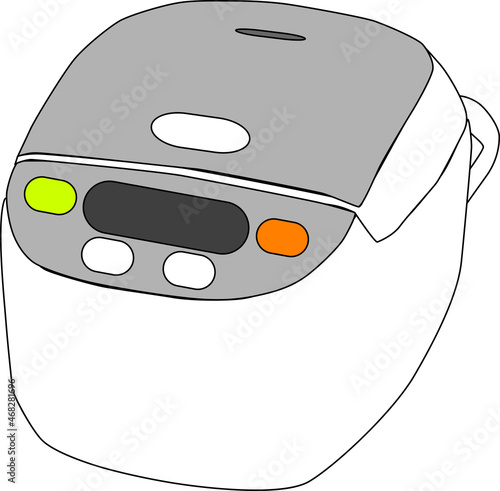 可愛い炊飯器のイラスト素材