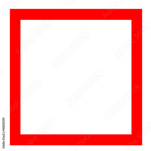 Shape square red box