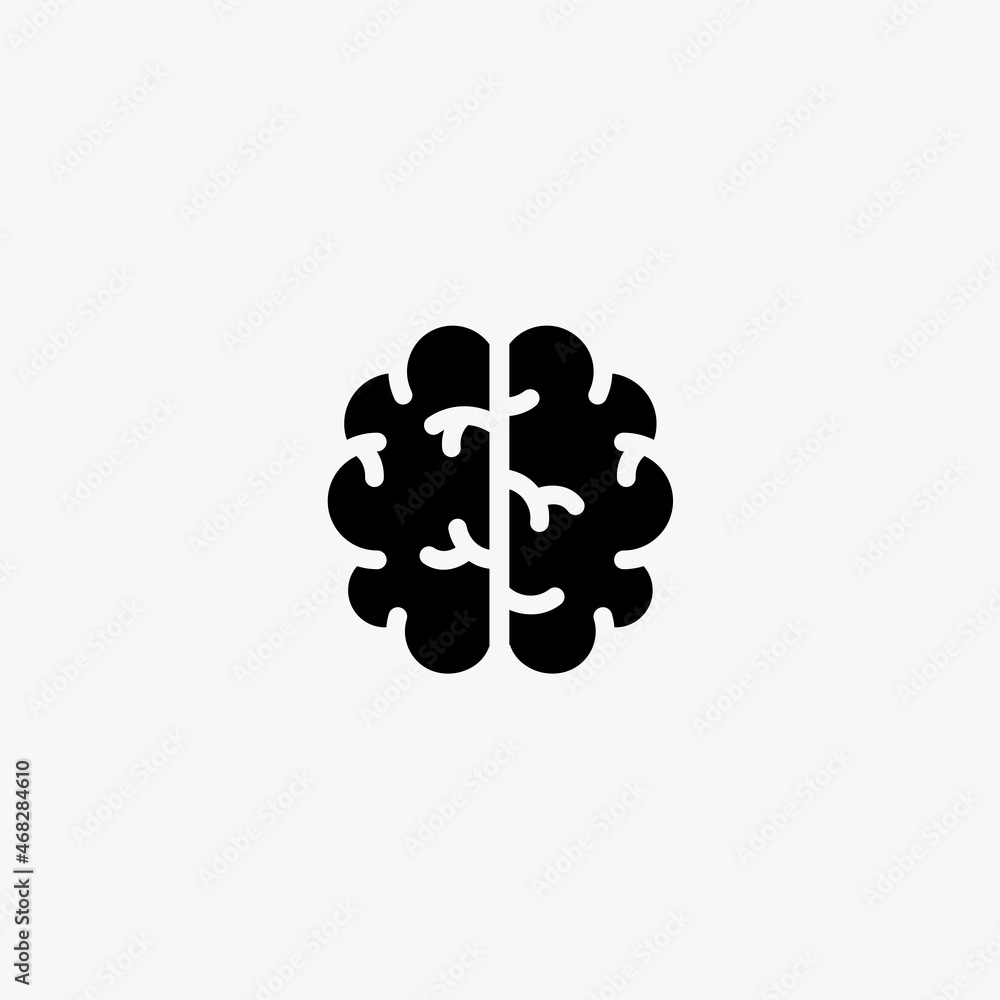 brain icon. brain vector icon on white background brain icon. brain vector icon on white background