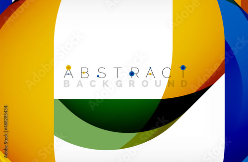 Abstract square shape with overlapping waves, minimal geometric background. Vector Illustration For Wallpaper, Banner, Background, Landing Page