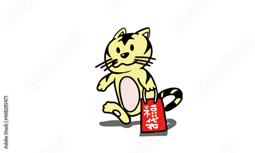 虎イラスト　年賀状に最適　2022年