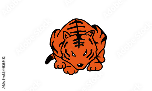 虎イラスト　年賀状に最適　2022年