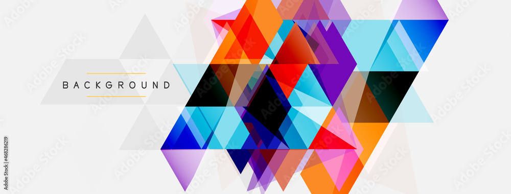 Mosaic triangles geometric background. Techno or business concept, pattern for wallpaper, banner, background, landing page Mosaic triangles geometric background. Techno or business concept, pattern for wallpaper, banner, background, landing page