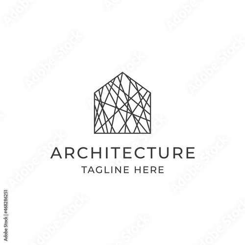 Architect house logo design inspiration vector template. Creative house icon illustration