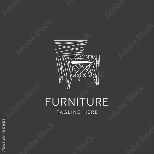 Furniture logo design inspiration vector template. Creative home furnishing icon