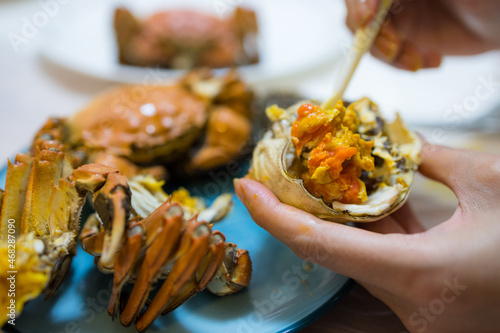 Photography Eat chinese hairy crab at home