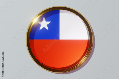 Free Download The national flag of Chile in the form of a round window. Flag in the shape of a circle. Country icon. - GFXLoad