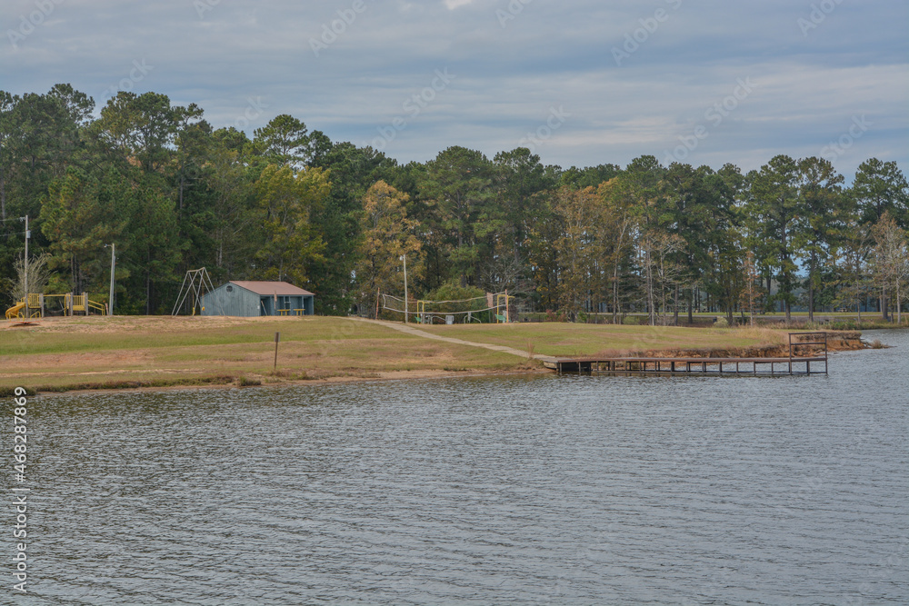 Beautiful Lake Lincoln State park has many recreational areas to enjoy, in Lincoln, Lincoln County, Mississippi