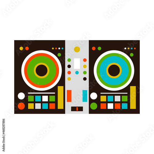 DJ機材主線なし-イラストグラフィック素材