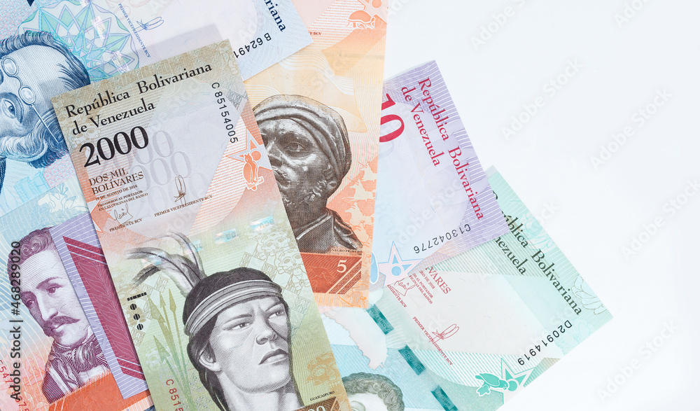 Venezuelan Bolivars. The concept of economic problems of countries, problems of Venezuela, very high inflation. Venezuelan Bolivars. The concept of economic problems of countries, problems of Venezuela, very high inflation.