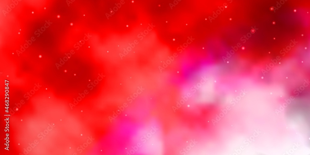 Light Red vector layout with bright stars. Light Red vector layout with bright stars.