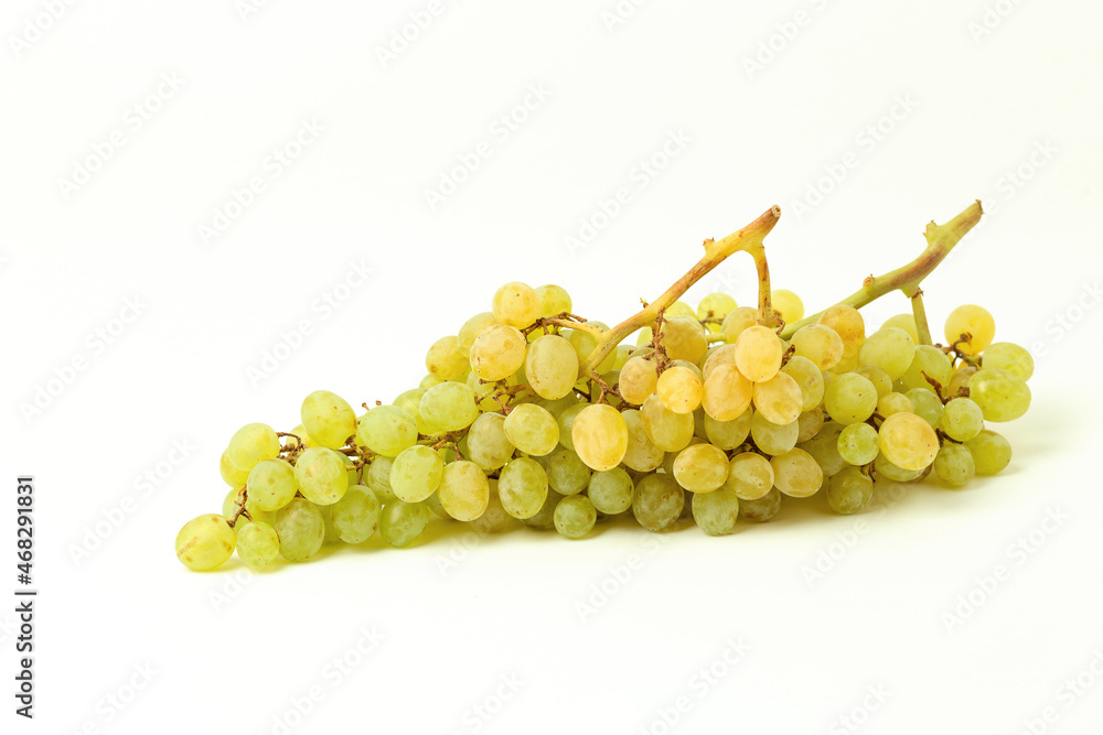 bunch of grapes on white