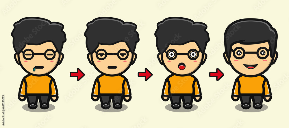 cute boy sleeping to wake up