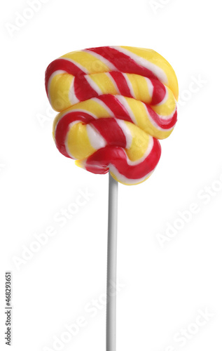 One delicious colorful lollipop isolated on white © New Africa