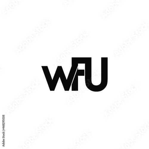 wfu initial letter monogram logo design photo