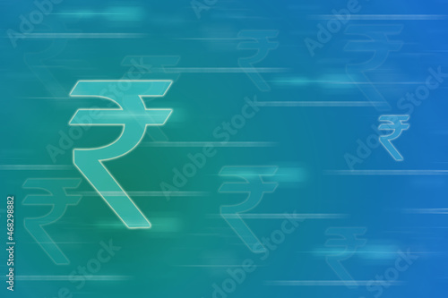 2d illustration rupee indian money rupay business background
 photo