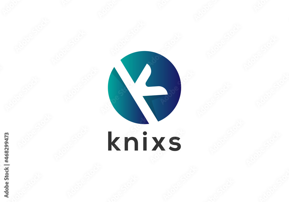 Modern 3D style Abstract Letter K Logo Design Template Modern 3D style Abstract Letter K Logo Design Template