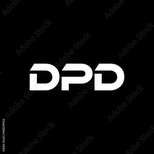 DPD letter logo design with black background in illustrator, vector logo modern alphabet font overlap style. calligraphy designs for logo, Poster, Invitation, etc.