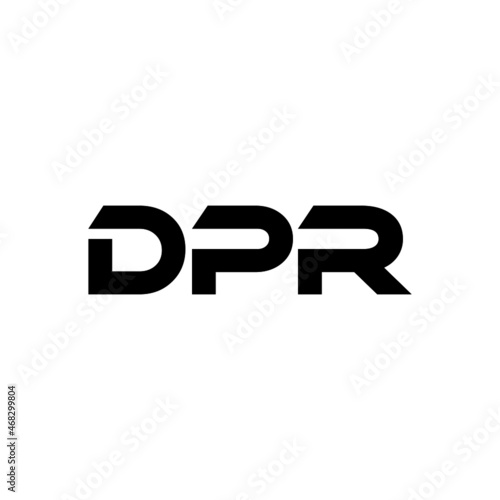 DPR letter logo design with white background in illustrator, vector logo modern alphabet font overlap style. calligraphy designs for logo, Poster, Invitation, etc.