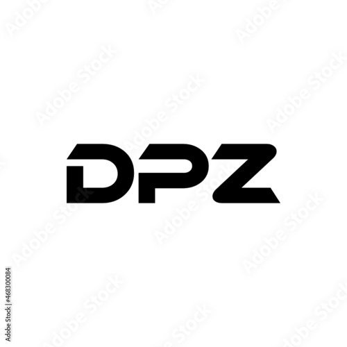 DPZ letter logo design with white background in illustrator, vector logo modern alphabet font overlap style. calligraphy designs for logo, Poster, Invitation, etc.