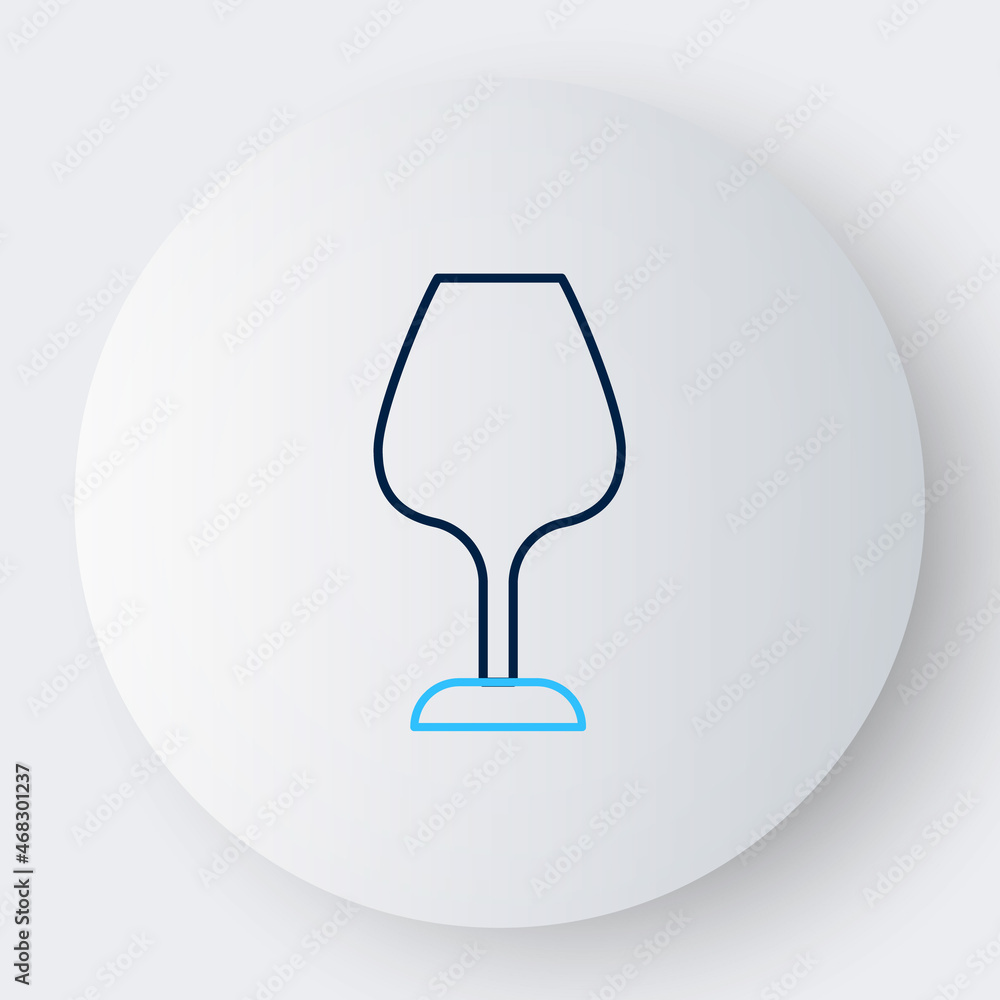 Line Wine glass icon isolated on white background. Wineglass sign. Colorful outline concept. Vector Line Wine glass icon isolated on white background. Wineglass sign. Colorful outline concept. Vector