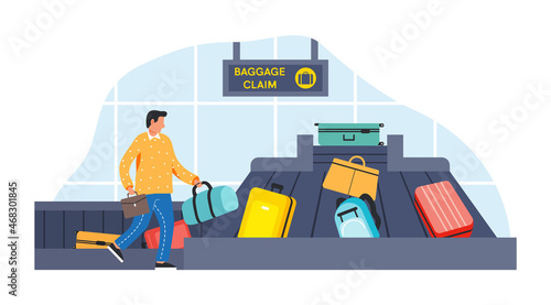 Conveyor Belt With Passenger Luggage Baggage Claim