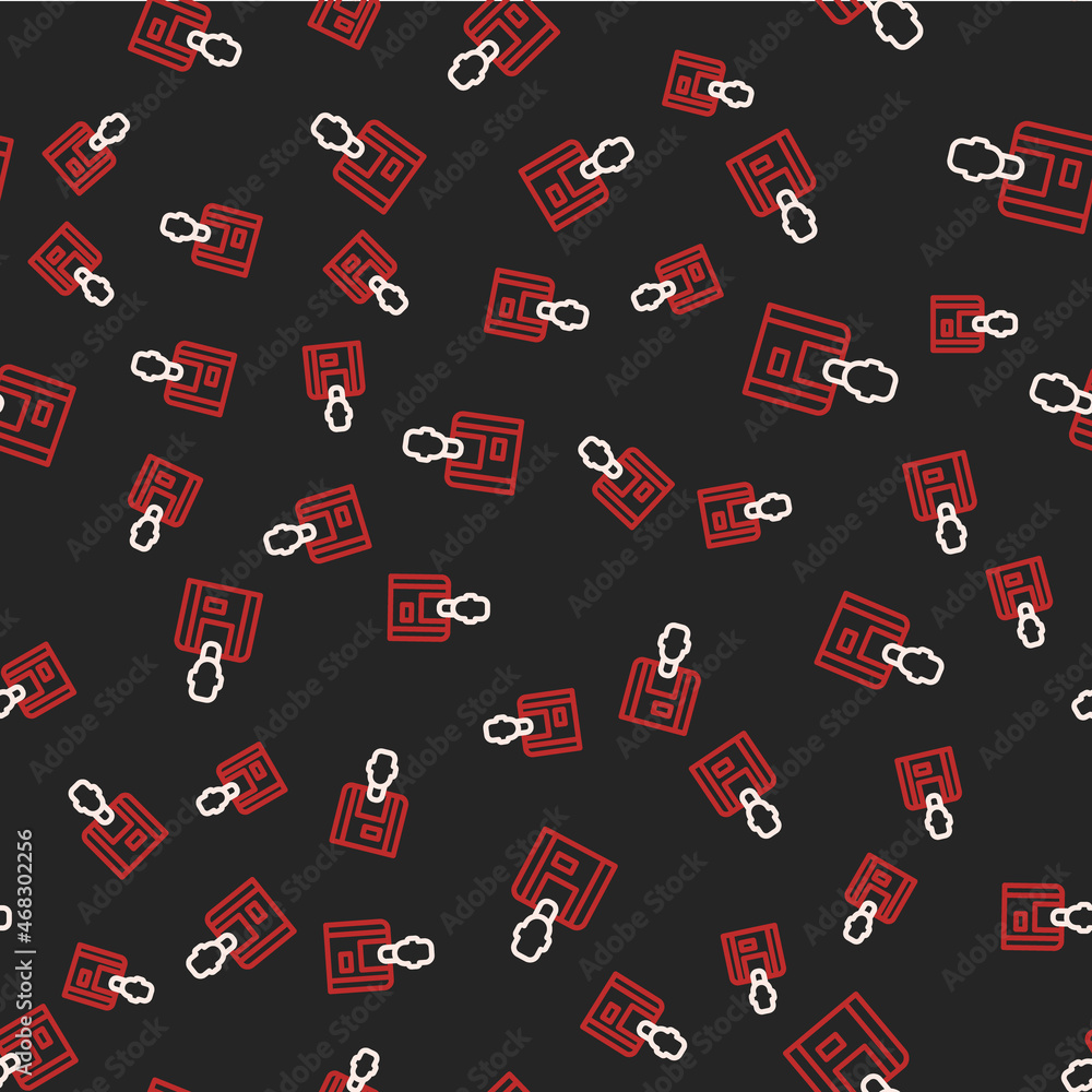 Line Seller icon isolated seamless pattern on black background. Vector Line Seller icon isolated seamless pattern on black background. Vector