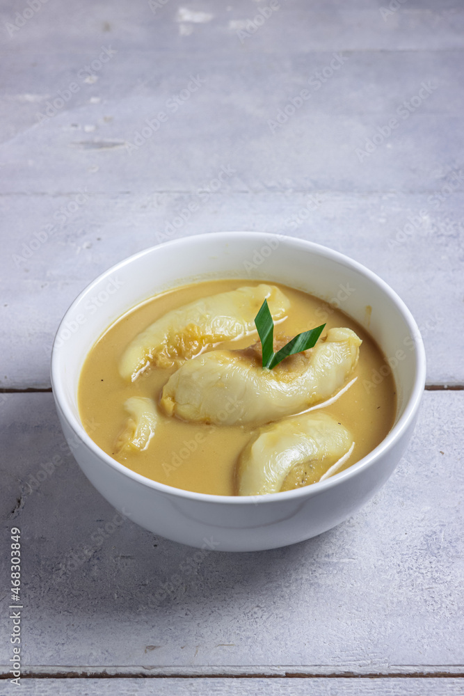 Kolak Durian or durian soup with coconut milk. Kolak Durian or durian soup with coconut milk.