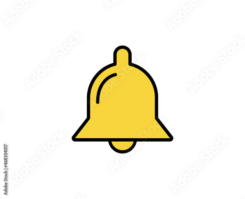 Bell line icon. High quality outline symbol for web design or mobile app. Thin line sign for design logo. Color outline pictogram on white background
