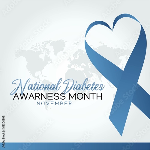 national diabetes awareness month vector illustration
