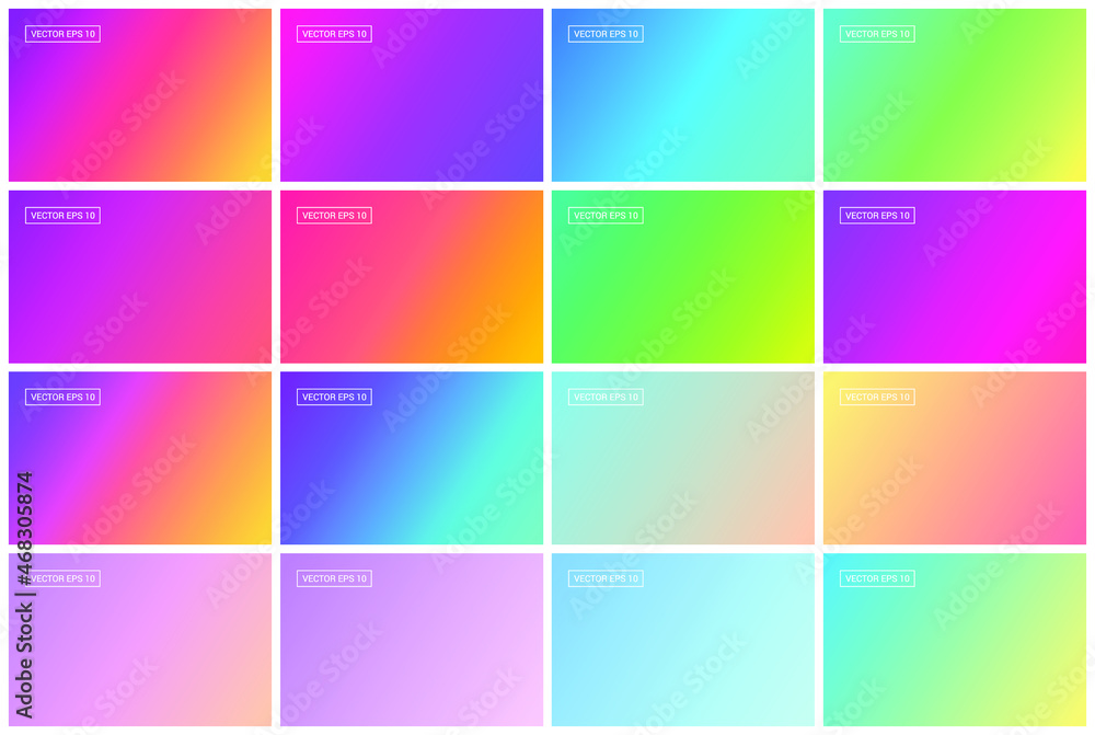 Fototapeta premium Abstract creative concept vector multicolor blurred background set. For Web and Mobile Applications, illustration template design, business infographic and social media, modern decoration. EPS 10