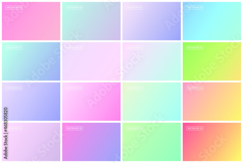 Abstract creative concept vector multicolor blurred background set. For Web and Mobile Applications, illustration template design, business infographic and social media, modern decoration. EPS 10